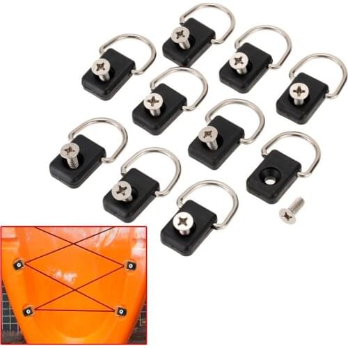 10Pcs/Set High Quality Outdoor Water Sports Kayak D Rings Outfitting Rigging for Boat Canoe Kayak Accessories