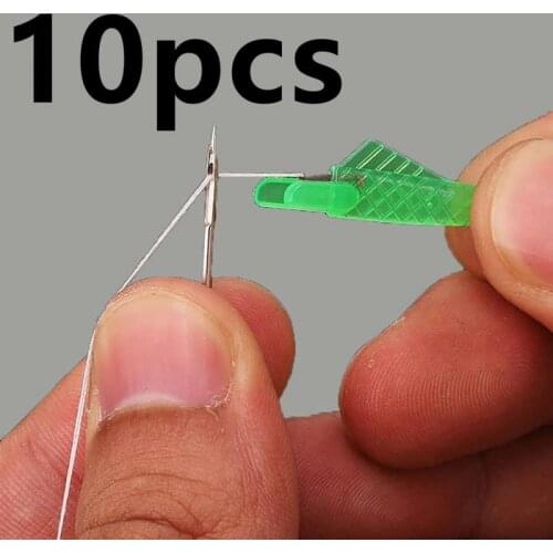 10pcs Needle Threader Fish Shape Plastic Sewing Threader Sewing Machine Needle Guide Automatic DIY Thread Sewing Craft Tools