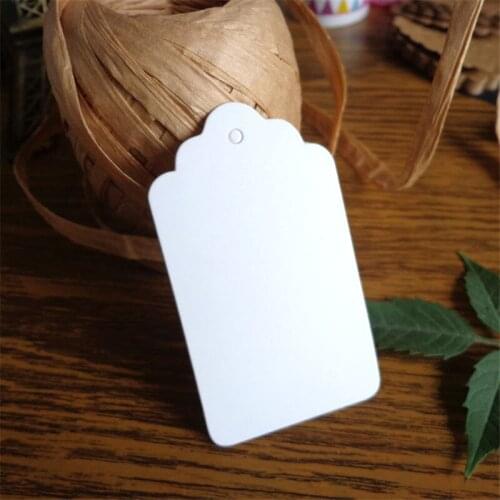 100pcs Kraft Paper Labels DIY Crafts Packaging Hang Tag Gift Wedding/Birthday Party Dragee Candy Boxes Price Tags for Flower