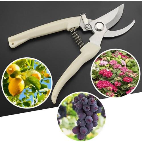 17.5cm Pruner Tree Cutter Gardening Pruning Shear Scissor Stainless Steel Cutting Tools Set Home Tools Anti-slip