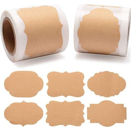 250pcs 2*1.2inch Blank Stickers scrapbooking labels sticker for Package and wedding decoration DIY stationery sticker
