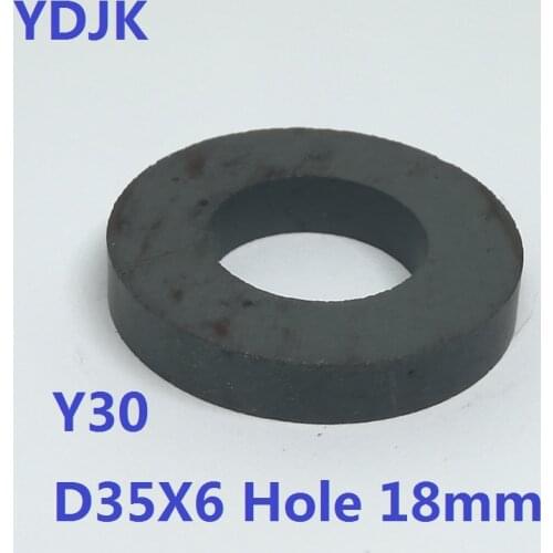 5PCS/LOT Ring Ferrite Magnet 35*6 Hole 18 Black Round Speaker Y30 Magnet 35x6 with hole 18 Magnets 35 x 6