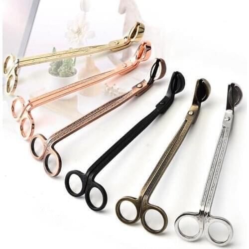 50pcs Stainless Steel Candle Wick Trimmer Oil Lamp Trim Scissor Tijera Tesoura Cutter Snuffer Tool Hook Clipper Black Hot Sale