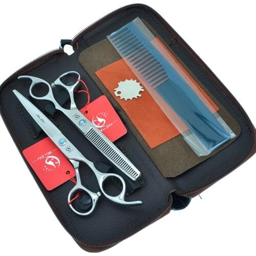 7.0 Inch Meisha Barbers Hair Scissors Set JP440C Big Cutting Scissors 6.5 Inch Thinning Shears Hairdressing Hair Tesoura A0127A