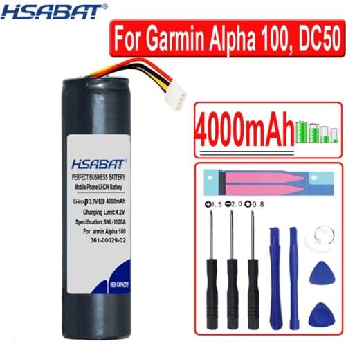 HSABAT 4000mAh Battery 361-00029-02 for Garmin Alpha 100, DC50, GAA002, GAA003, GAA004, T5, TT10, TT10 Dog Device, TT15