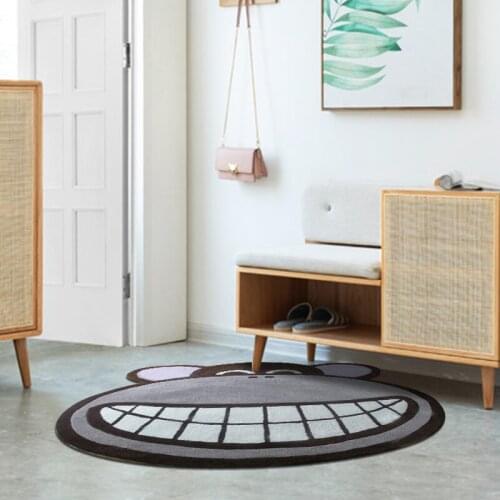 ALITEXTILEBTOC Cute Smiling Monkey Carpet Acrylic Acrylic Material Carpets For Living Room Acceptable Customization Carpet