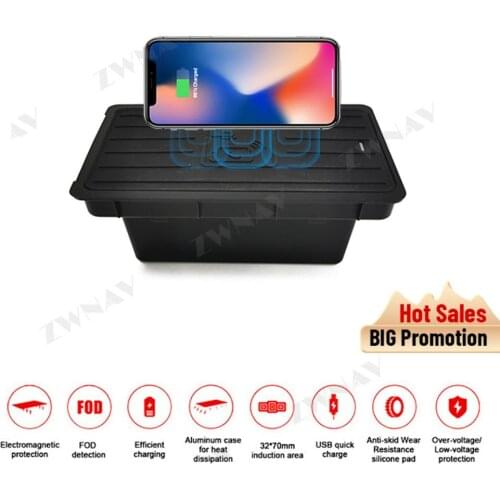 QI Car fast wireless charger For Audi Q2 2019 2020 infrared Fast Wireless Charging Car Phone Holder for iPhone XS for Samsung