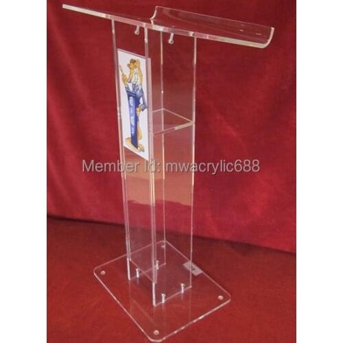 Free Shipping Cheap Beautiful Simple Elegant Acrylic Podium Pulpit Lectern