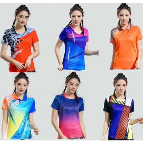 Free print name! women badminton/tennis t-shirt,girls table tennis sporswear shirt train clothes,women ping pong/tennis jerseys
