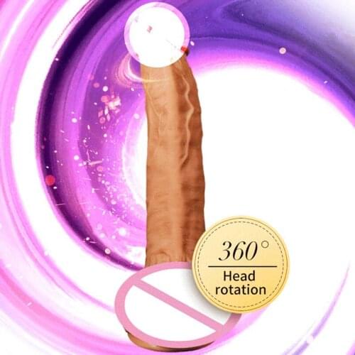 Wireless Remote Control Rotating Telescopic Dildo Female Masturbator Heating With Suction Cup Dildo Vibrator Sex Toys For Women