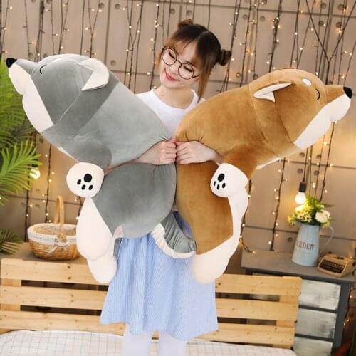 Shiba Inu Big Toy Stuffed Animal & Plush Toys Cute Dog Doll for Kids Girl Plush Stuffed Corgi Dog Toys Soft Pillow 40-100cm