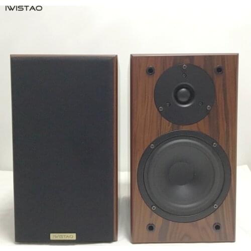 IWISTAO Bookshelf HIFI speakers Home 1 pair high sensitivity super Bass speaker high density board Wooden raw wood veneer Auido