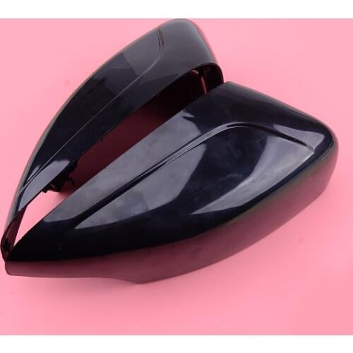 DWCX 2pcs 39854904 Plastic Car Door Rearview Wing Mirror Cover Trim Cap 39854919 Fit for Volvo XC60 2010 2011 2012 2013