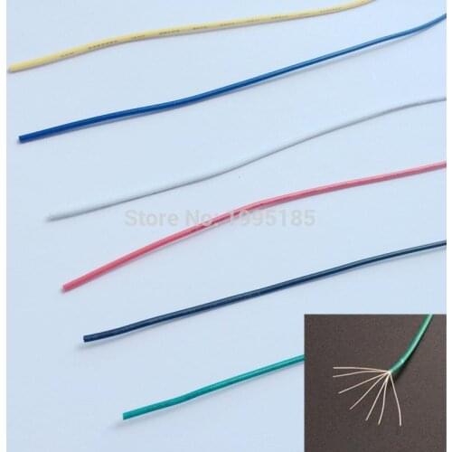60MEters 1007 # 26AWG electronic line lines cable wire 300v ,GREEN,RED,YELLOW,BLUE,WHITE,BLACK,10m EACH COLOR