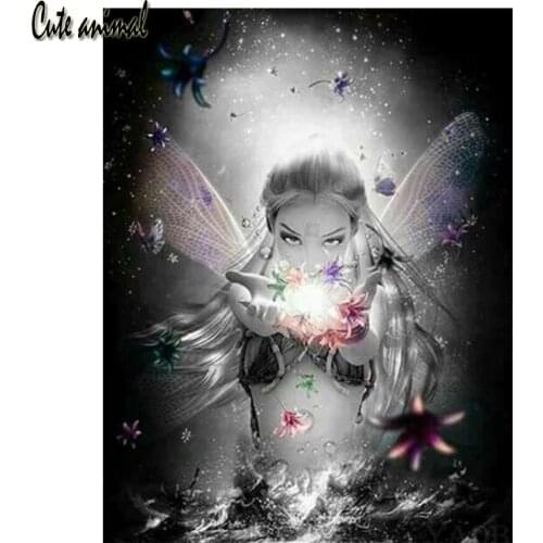 5D Diamond Painting Full Square New arrival Girl Fairy Angel Picture Of Rhinestone diamond Embroidery Mosaic Home Decor Gift