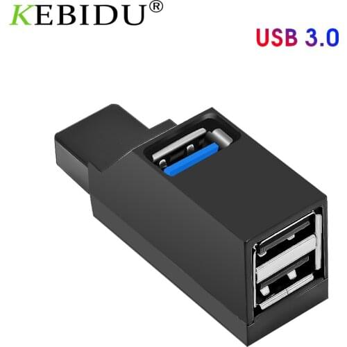 KEBIDU 3 Ports USB 3.0 Hub High Speed Data Transfer Splitter Adapter For Multi-device Computer Laptop Desktop PC USB3.0 HUB