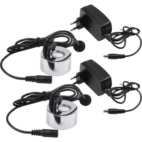 2Pcs with Plug 45Mm Humidifier Ultrasonic Mist Maker Industrial Incubator 24V Nebulizer Atomizer Head Fogger EU Plug