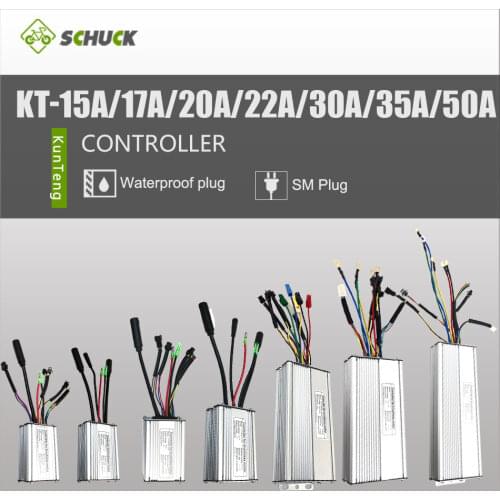 KTController Electric Bicycle 36V48V Squarewave 15A17A20A22A30A35A50A Controller for Ebike 250W-3000W Motor With Light Plug 2021