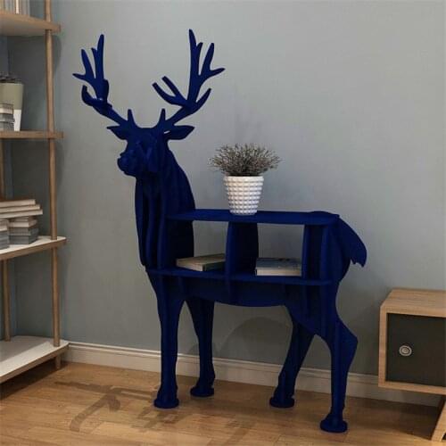 Creative Floor Decoration Elk Ornaments Childrens Bookshelf Racks Window Props Living Room Entrance Decorations Shelves