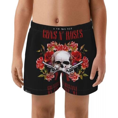 Gun N Rose Summer Swimming Trunks boy Swim Trunks Male Printing Swim Shorts Beach Surf Swimsuit Elastic Bathing Suit Swimwear