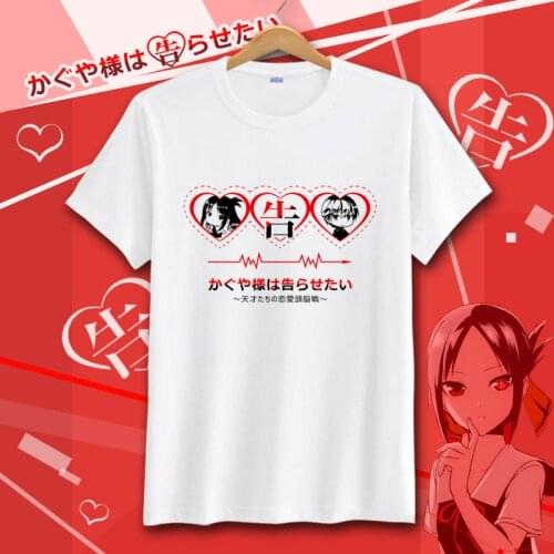 Kaguya-sama: Love Is War Summer T shirt Kaguya-sama wa Kokurasetai Shinomiya Kaguya Cosplay Short Sleeve Tees Anime Tops Tshirt