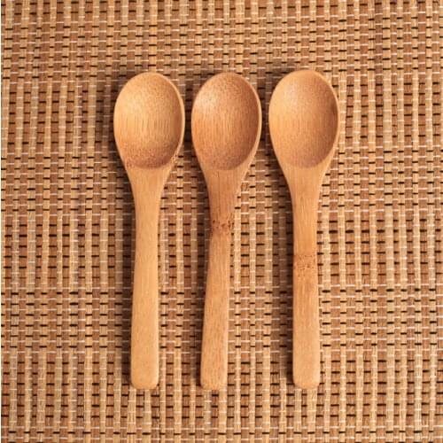 New Delicate Kitchen Using Condiment Jam Spoon Coffee Spoon Small Wooden Baby Honey Spoon 12.8*3cm LX6172