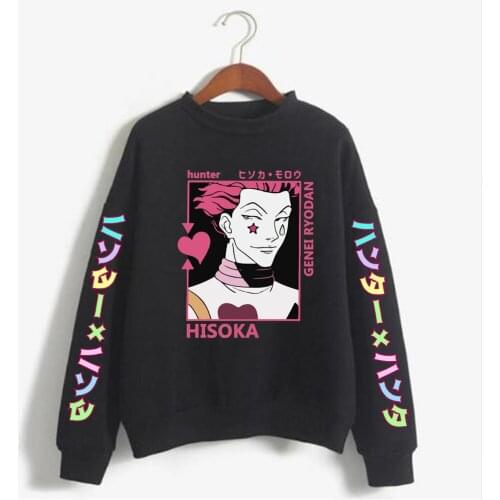 2020 Hunter X Hunter Unisex Hoodies Japanese Anime Hisoka Printed Mens Hoodie Streetwear Casual Sweatshirts