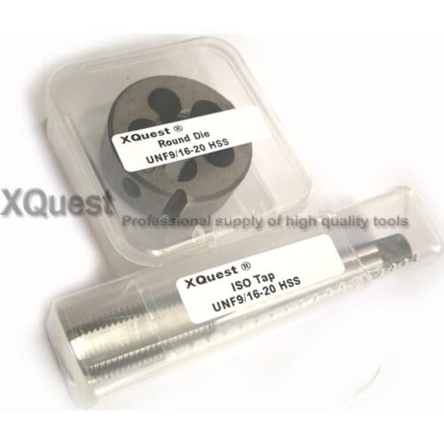 2PCS Right Thread tap and die set UNC 5/16 3/8 1/2 9/16 5/8 3/4 Unified screw dies taps UNF UNS 3/4-36 5/8-40 9/16-32 1/2-28