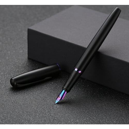 New Arrivel 2020 Pimio Matte Black Series Fountain Pen Luxury Metal Ink Pens with Gift Box Christmas Gift Free Engraved Accpet