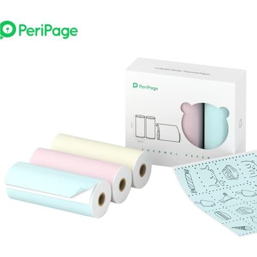 PeriPage 3 Roll 77x30mm Self-Adhesive Thermal Paper Sticker BPA-Free Printable Sticky Paper for PeriPage A9/A9s/A9 Pro/A9 Max