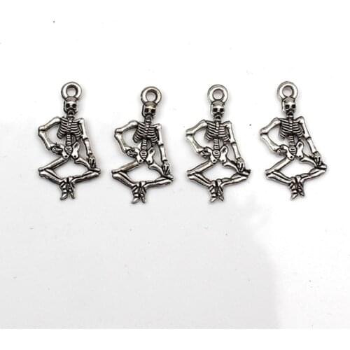 15pcs Charms bone 13*25mm Antique Making pendant fit Vintage Tibetan Silver,DIY bracelet necklace Handmade