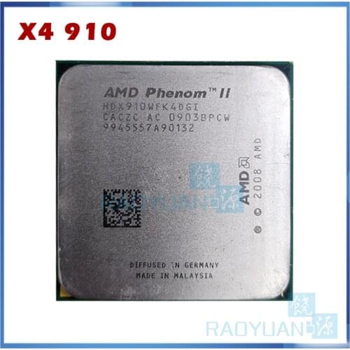 AMD Phenom II X4 910 CPU Processor Quad-CORE (2.6Ghz/6M/ 95W /2000GHz) HDX910WFK4DGI Socket AM3