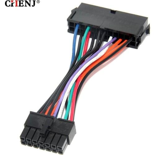Durable 24 Pin To 14 Pin PSU Main Power Supply ATX Adapter Cable For Lenovo IBM