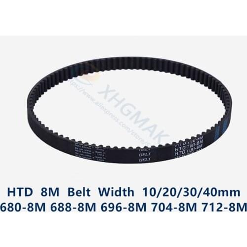 HTD 8M synchronous belt C=680/688/696/704/712 width 20/30/40mm Teeth 85 86 87 88 89 HTD8M Timing Belt 680-8M 688-8 696-8M 712-8M