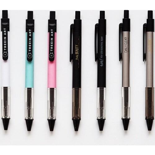 2X Simple Chocolate Cat Gel Pen Rollerball Pen School Office Supply Student Stationery 0.5mm Black Ink