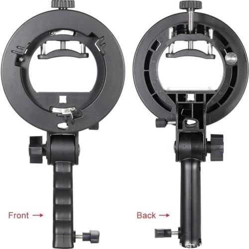 S-Type Bracket Handheld Grip Bowens S Mount Holder for Speedlite Flash Snoot Softbox Beauty Dish Honeycomb for Godox Flash Hold