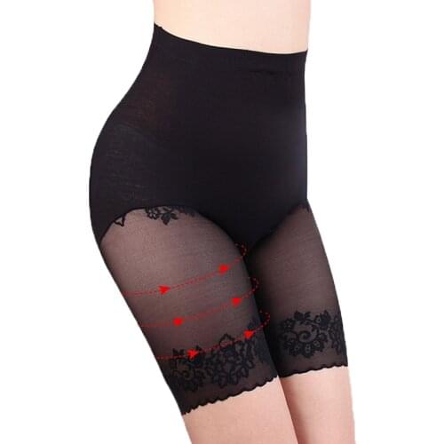 Plus Size Shorts Under Skirt Sexy Lace Anti Chafing Thigh Safety Shorts Ladies Pants Underwear Large Size Safety Pants Women