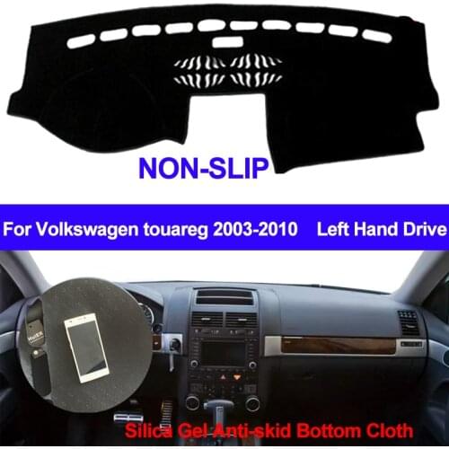 TAIJS Car Dashboard Cover Silicone Non-Slip For Volkswagen Touareg 2003 2008 2009 2010 Sun Shade Dash Mat ANti-UV Carpet DashMat