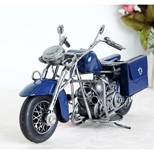 Vintage Handmade Cool Motorbike Model Miniatures, Iron Metal Screw Craft Figurines, Motorcycle Model Gifts For Boys, Home Decor