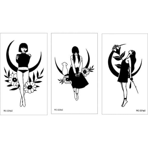 1pc Waterproof Tattoo Stickers Figure Disposable Water Transfer Waterproof Temporary Tattoo Stickers Decal Arm Leg Beauty Decals