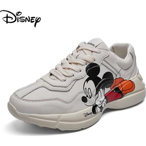 Disney Mickey Mouse Dumbo Donald Duck Daddy Shoes Girls New Leather Sneakers Women Running Casual Womens Shoes