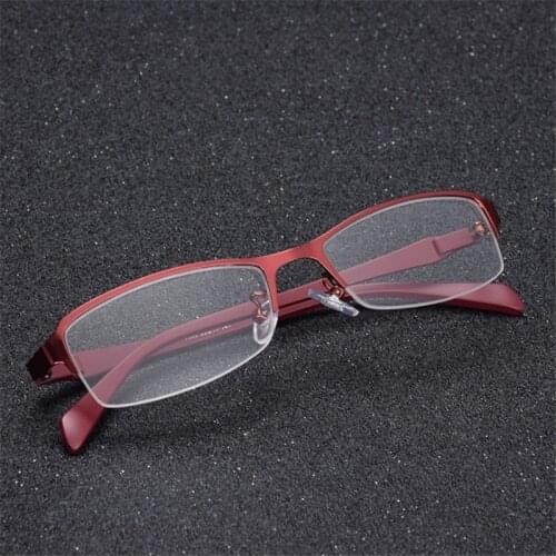 Female Fashion Glasses Myopia Half Frame Can Be Equipped Myopia Lens TR90 Glasses Legs Prescription Glasses 8039