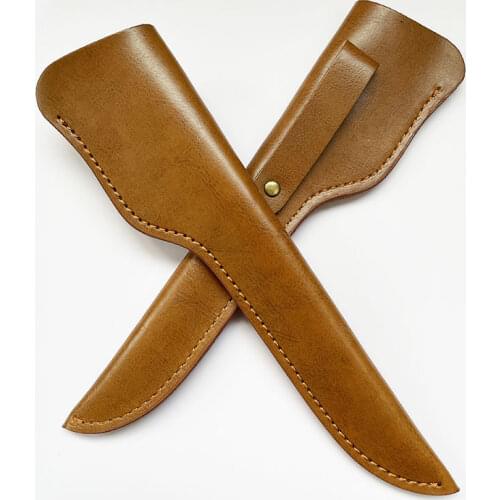 Crazy horse leather knife scabbard shell deboning knife set universal long knife sheath first layer cowhide knife pants