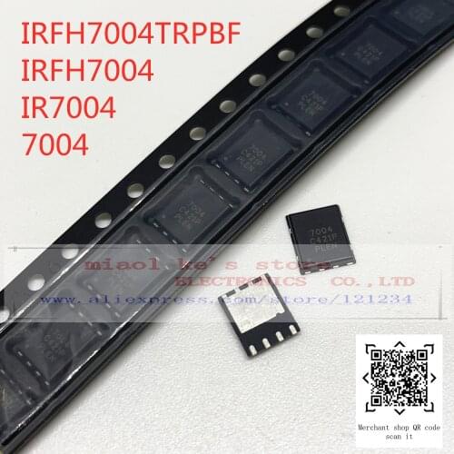 [10pcs]100%New original: IRFH7004TRPBF IRFH7004 IR7004 7004 - MOSFET N-Channel 40V 100A PQFN 5X6/8-PQFN(5x6)