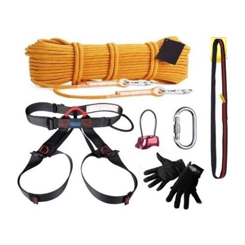 20--30M, 2500KG 10.5MM descending safety rope descender sport harness, safety belt repairing lifting sling