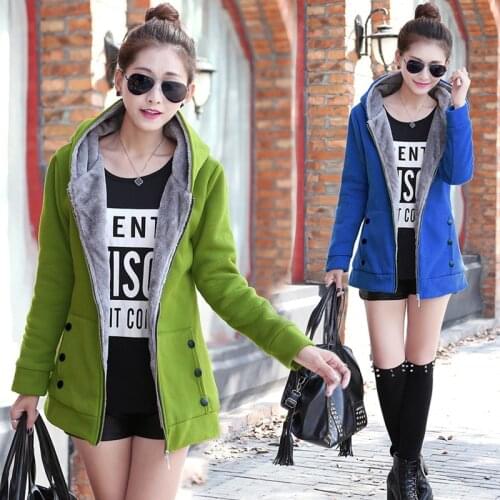 2019 Jackets Spring Autumn Hoodies Women Jackets Coat Ladies Warm Jacket Soft Slim Solid Cotton Warm Jackets Plus Size