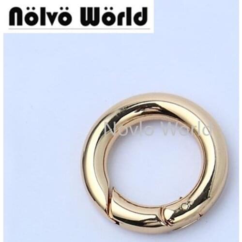 30pcs 5 colors inside 19mm (3/4") Gold Color Snap Clip Trigger Spring Ring for Making Purse Bag Handbag Handle Connector
