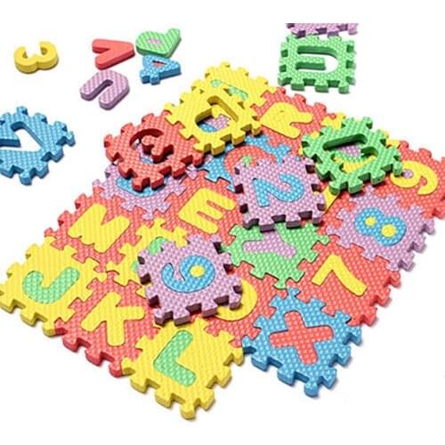 36 Pcs/Set Kids Novelty Alphabet Number EVA Puzzle Foam Floor Soft Pad 3D Teaching Mats Baby Early Educational Toys For kids