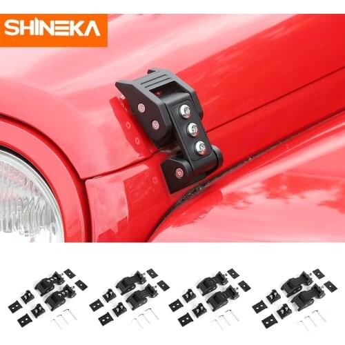 Lock Hood for Jeep Wrangler JK Car Engine Lock Hood Latch Catch With Key Lock Anti-Theft Kit for Jeep Wrangler JK 2007-2017