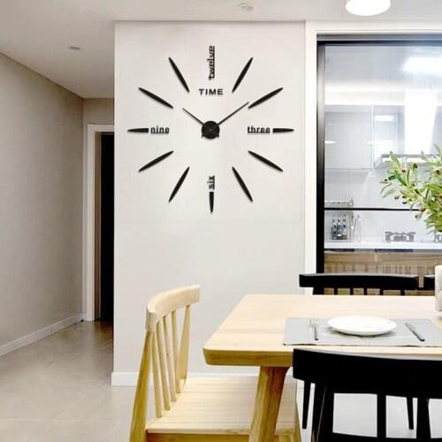 War Force 3D Large-Sized Wall Clock Personality Clock Simple DIY Decorative Wall Clocks Home Decor Wall Clock Sticker